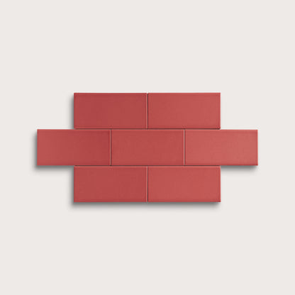 Watermelon Sugar ceramic tile, 2 by 4 inches, matte finish