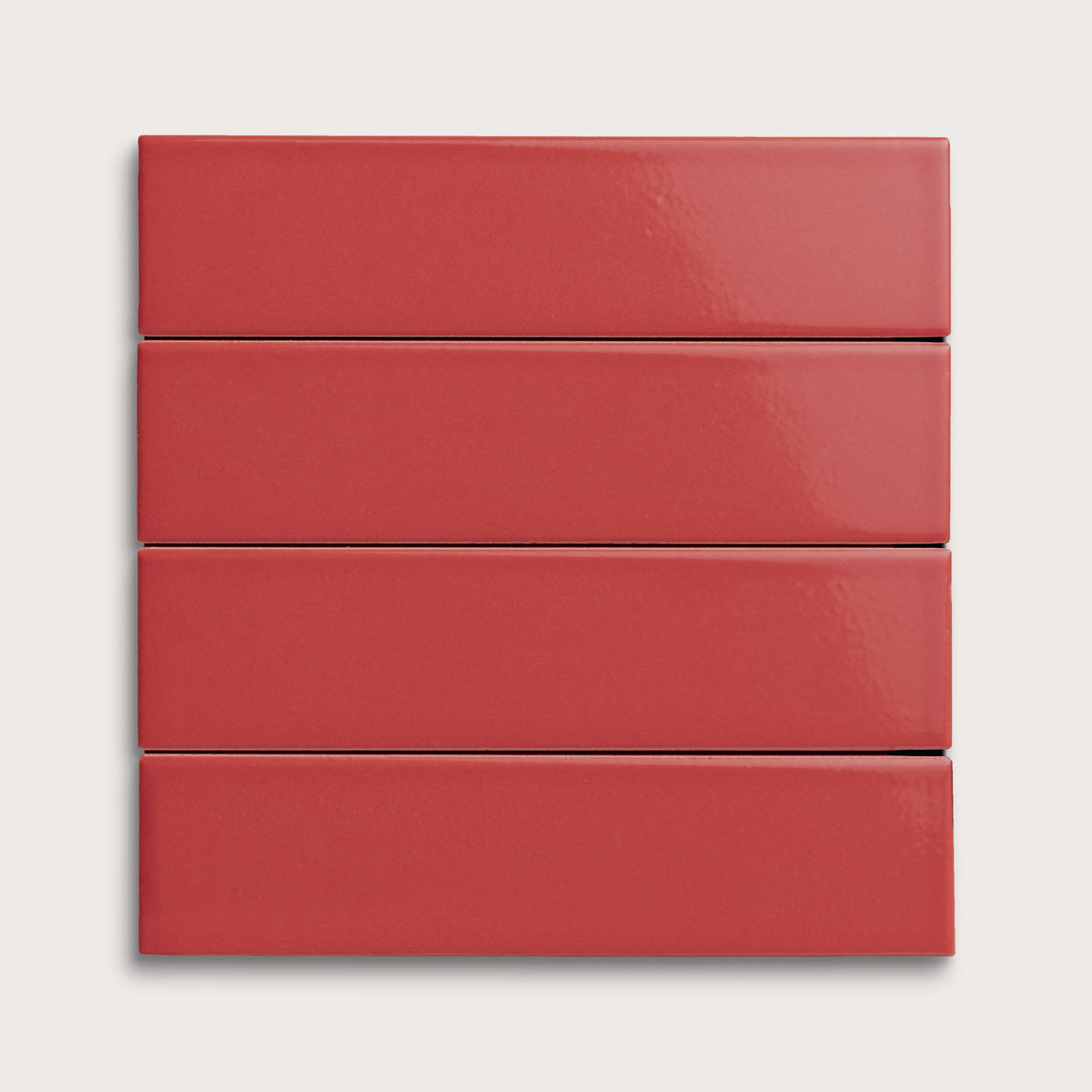 Watermelon Sugar ceramic tile, 2 by 8 inches, gloss finish