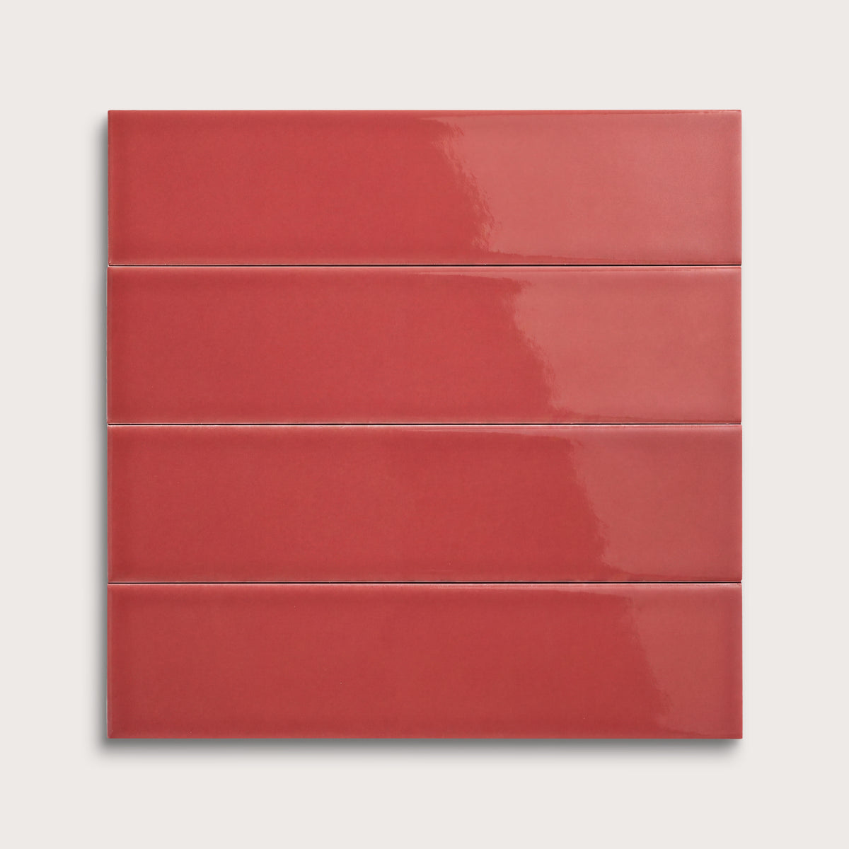 Watermelon Sugar ceramic tile, 3 by 12 inches, gloss finish