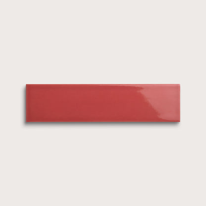 Watermelon Sugar ceramic tile, 3 by 12 inches, gloss finish