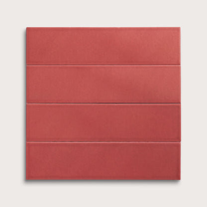 Watermelon Sugar ceramic tile, 3 by 12 inches, matte finish