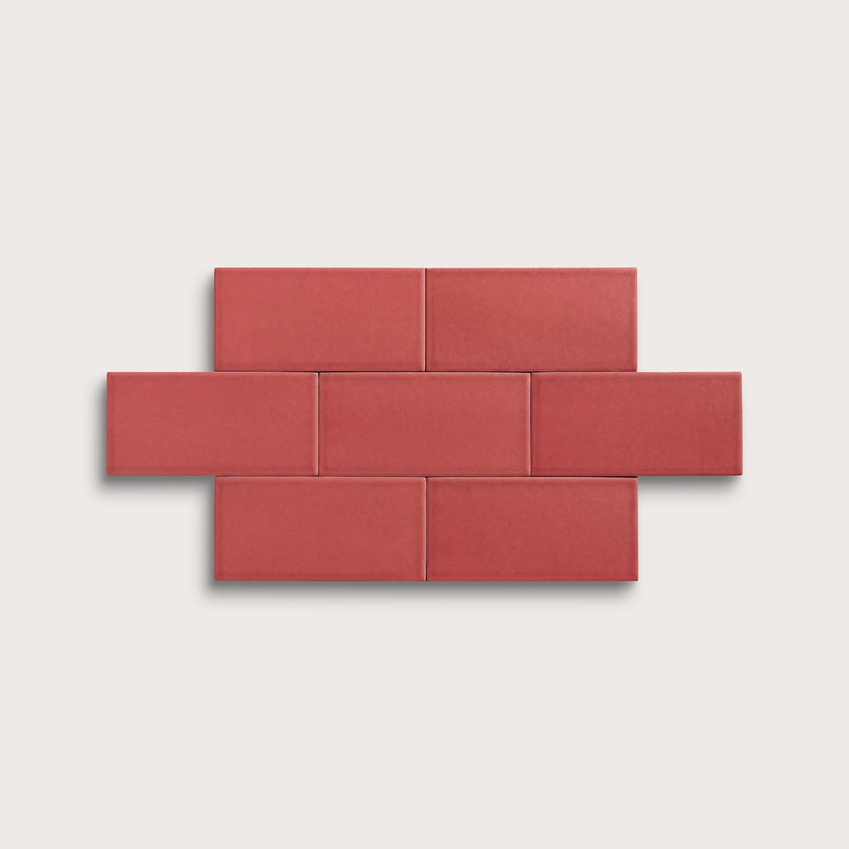 Watermelon Sugar ceramic tile, 3 by 6 inches, matte finish