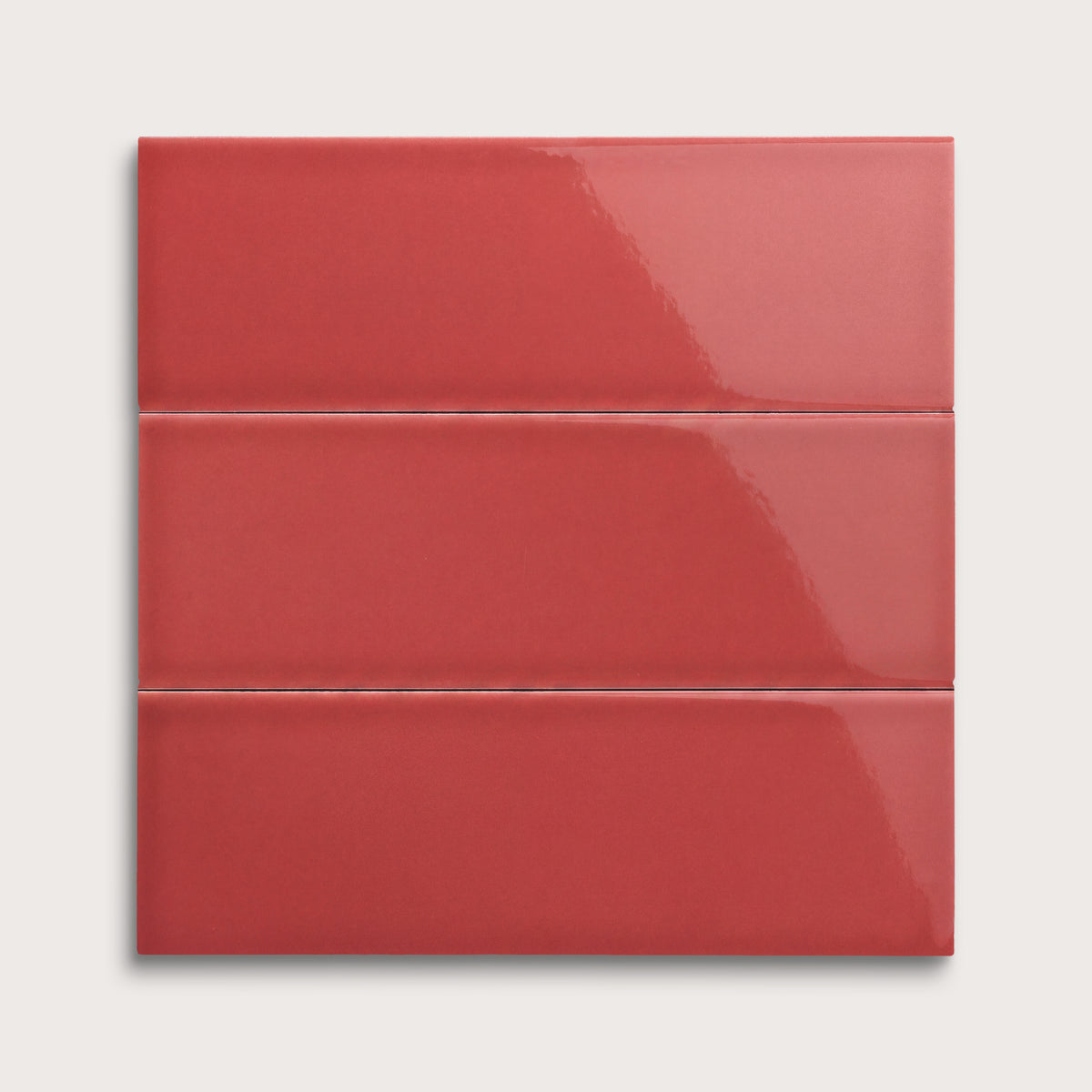 Watermelon Sugar ceramic tile, 4 by 12 inches, gloss finish
