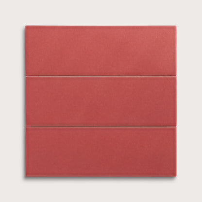 Watermelon Sugar ceramic tile, 4 by 12 inches, matte finish