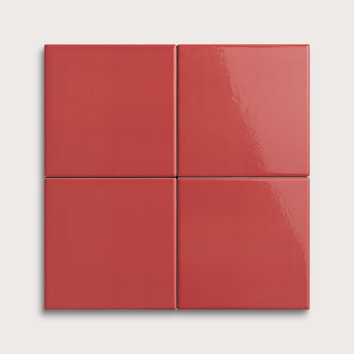 Watermelon Sugar ceramic tile, 4 by 4 inches, gloss finish