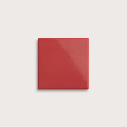 Watermelon Sugar ceramic tile, 4 by 4 inches, gloss finish