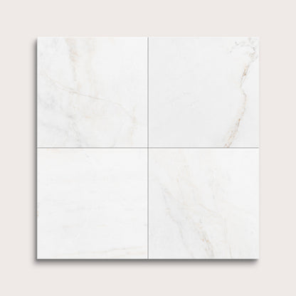 casablanca gold White marble tiles arranged in a grid pattern on a light gray background