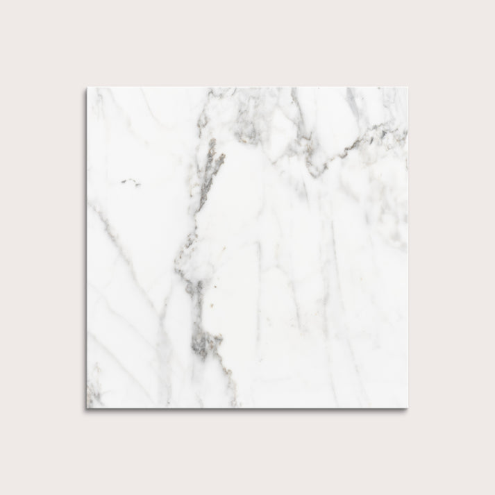 italian statuary white and grey marble tiles  on a light gray background