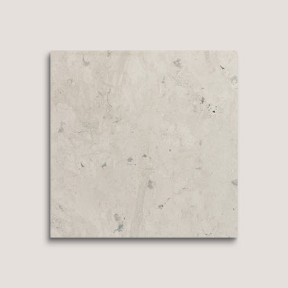Square tile with a light gray marble pattern on a white background