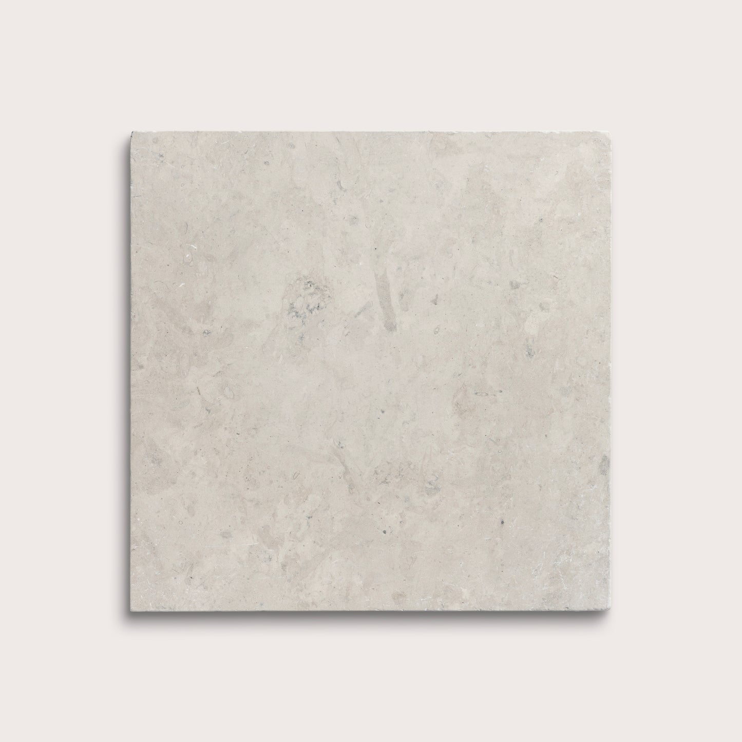 Gray limestone tile on a white background