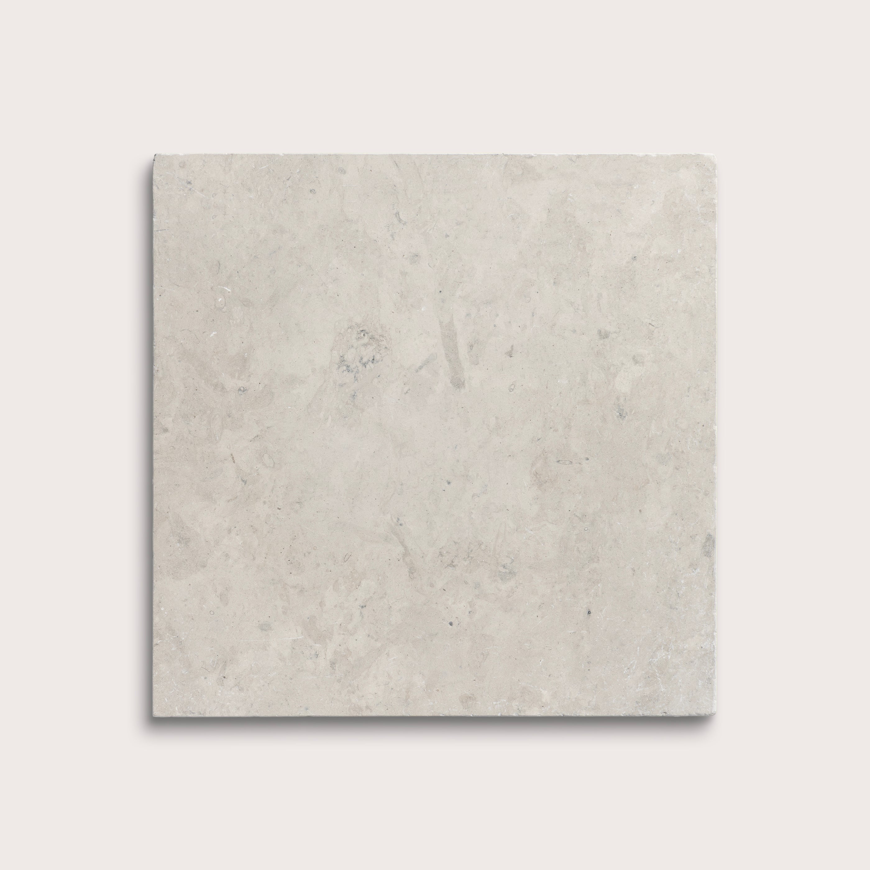 Gray limestone tile on a white background