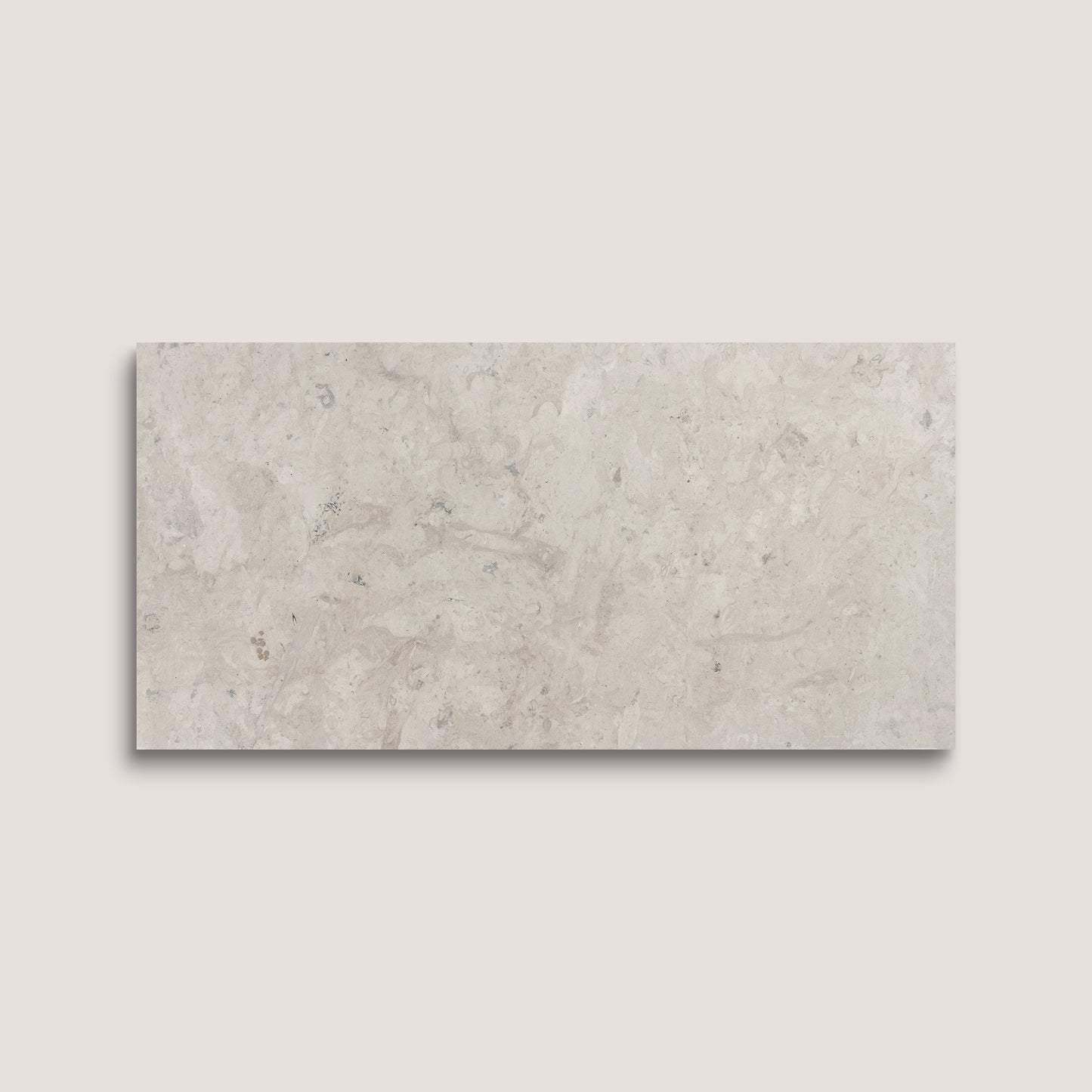 Rectangular limestone tile on a light gray background
