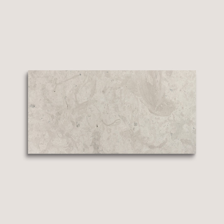 Rectangular limestone tile on a light gray background