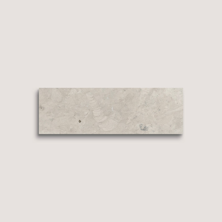 grey limestone rectangle tile on a white background