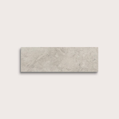grey rectangle limestone tile on white background