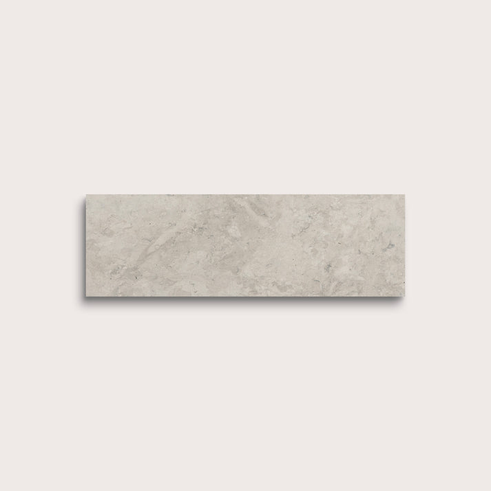 grey rectangle limestone tile on white background