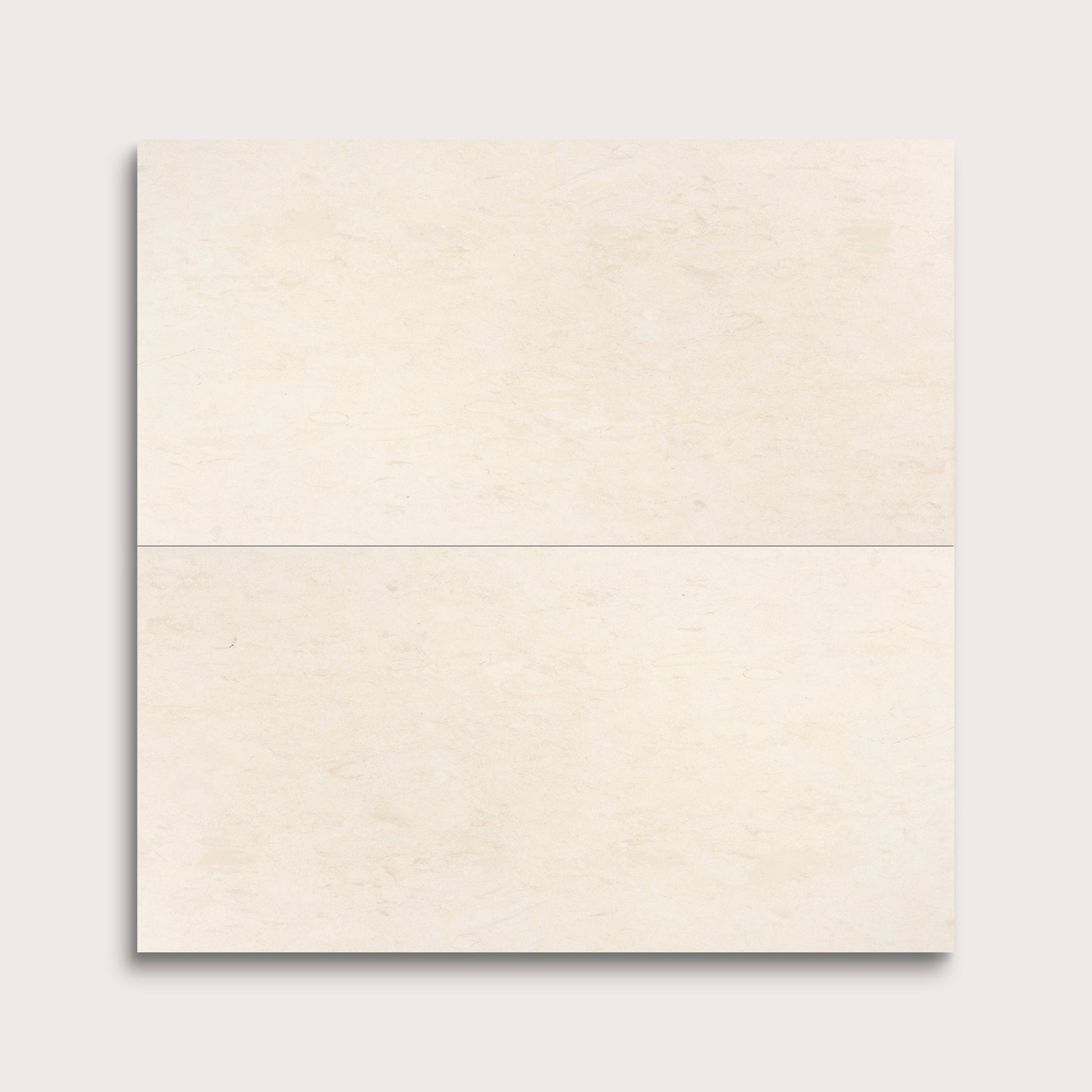 two rectangle tiles with a beige limestone pattern on a white background