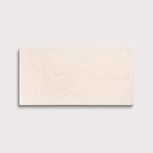 rectangle tile with a beige limestone pattern on a white background