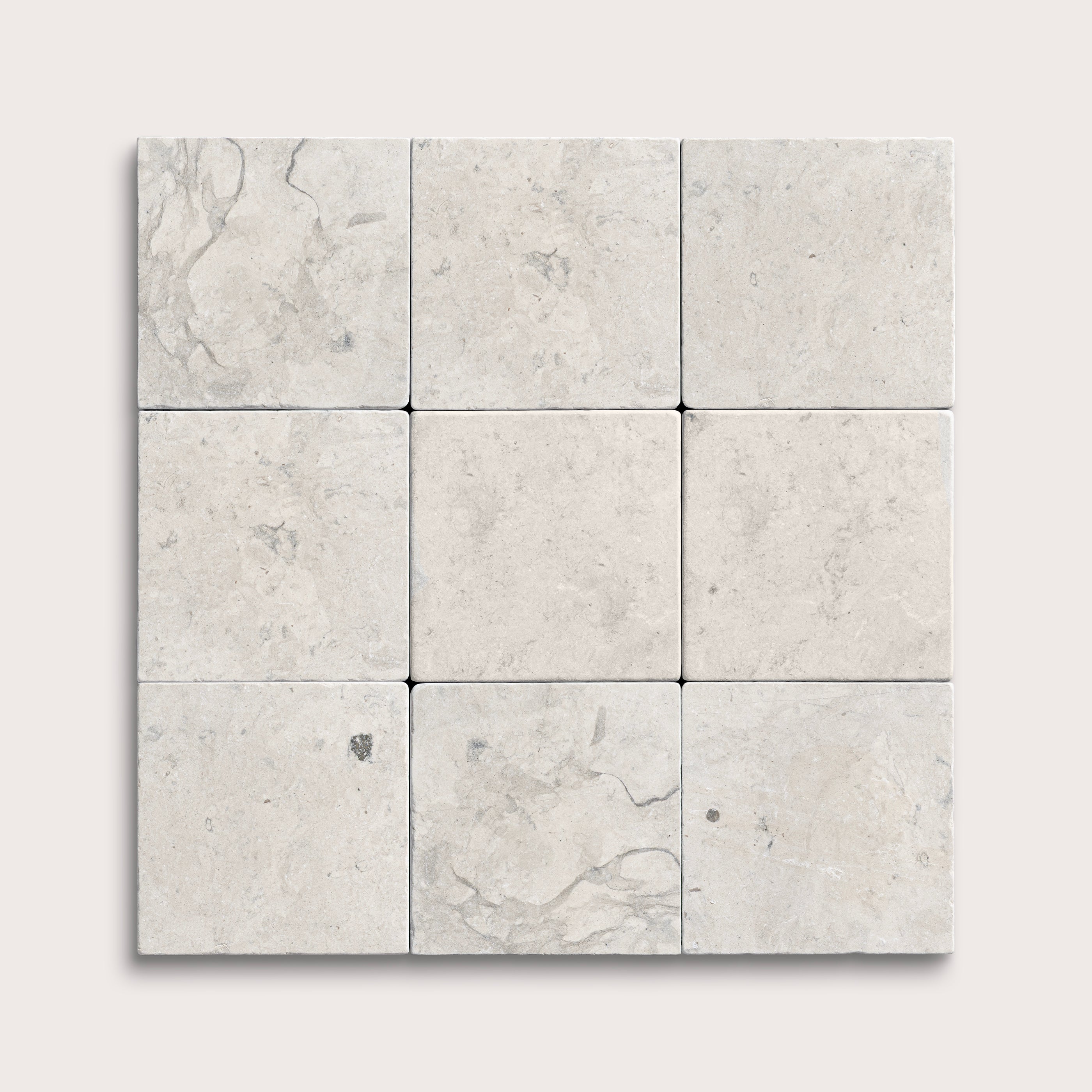 Chateau Grey 4x4 Limestone Tumbled | Riad Tile