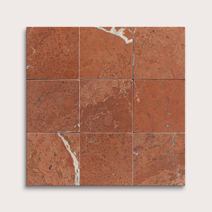 nine brown marble tiles arranged in a grid pattern on a white background