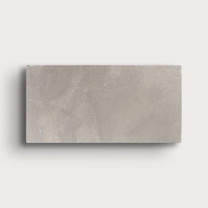 grey limestone rectangle tile on light grey background