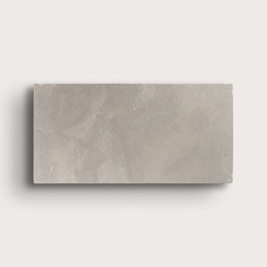 grey limestone rectangle tile on light grey background
