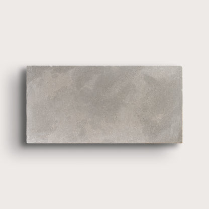 grey limestone rectangle tile on light grey background