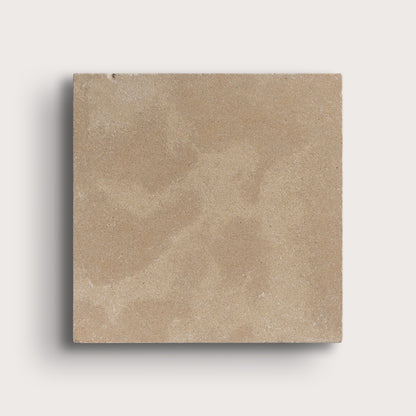 Beige square tile on a light gray background