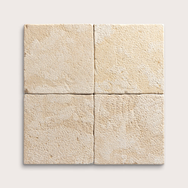 Azru Sand 6x6 Moroccan Limestone | Hammered & Tumbled