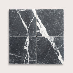 Black 6x6 Moroccan Marble | Tumbled & Honed