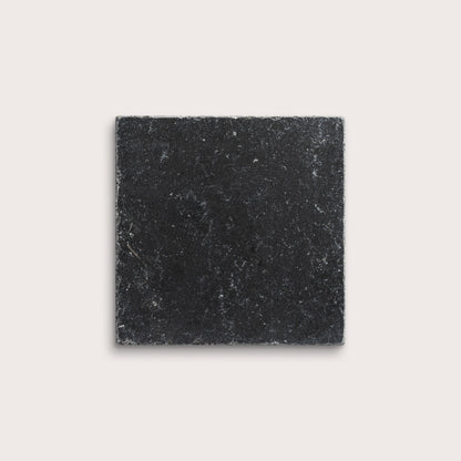 6x6 Square black marble tile - Riad Tile