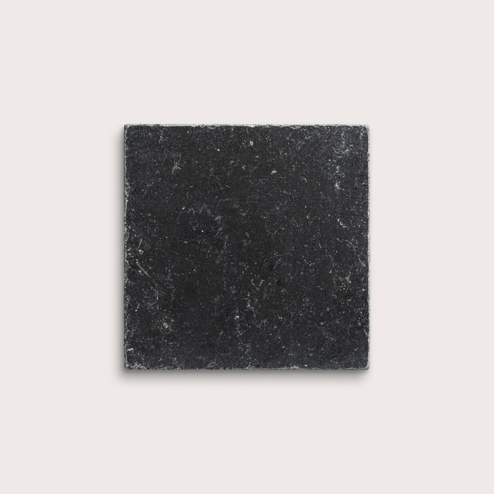 6x6 Square black marble tile - Riad Tile
