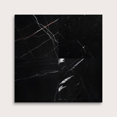 Nero Marquina 6x6 Marble Tile | Honed