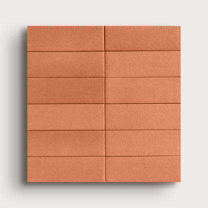 red terracotta rectangle tile in a grid