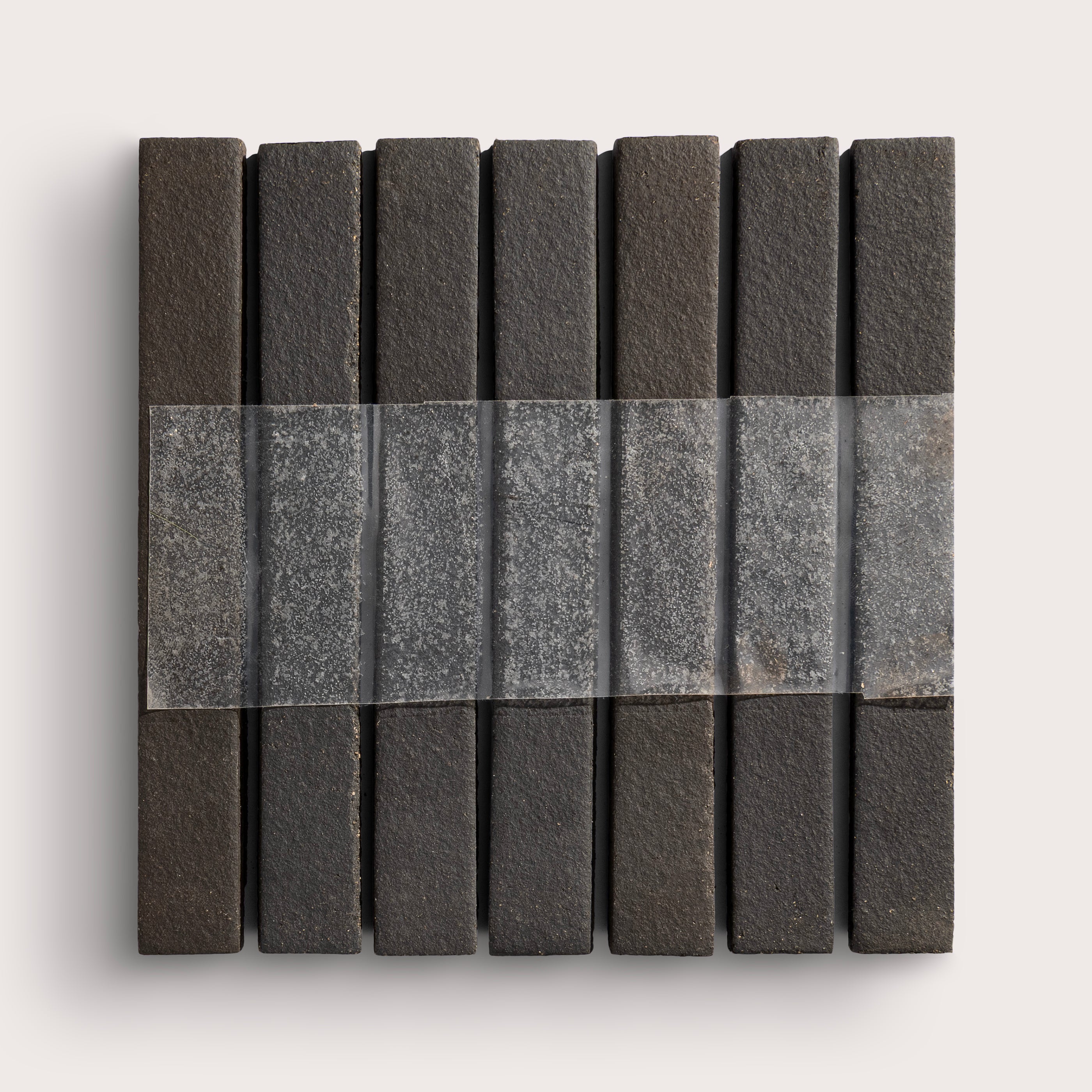 Black Terracotta Sticks Mosaic Tile 1x8