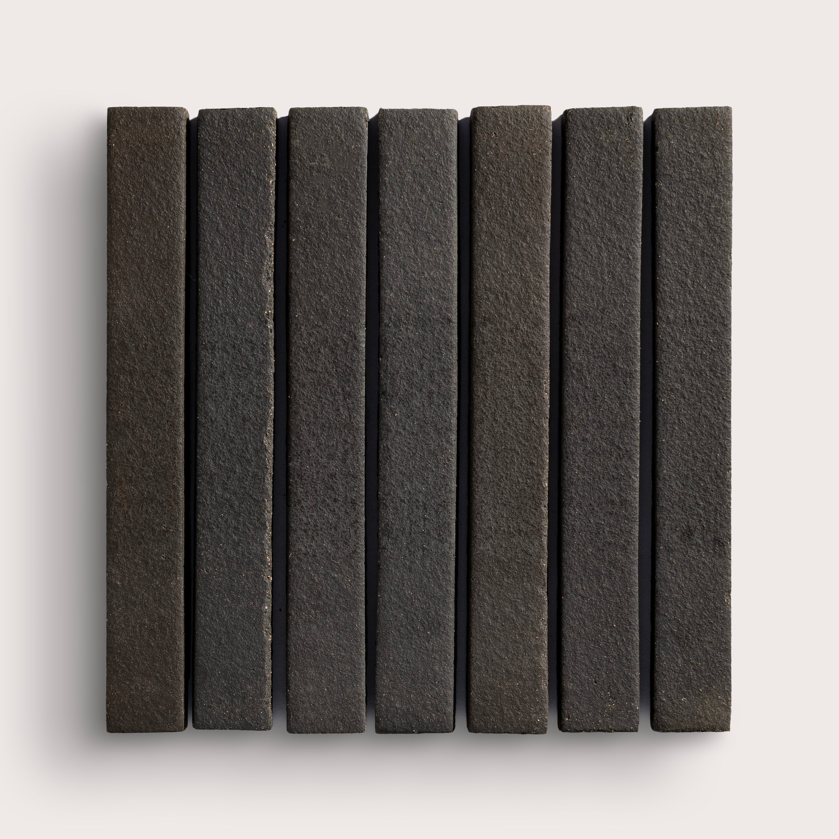 Black Terracotta Sticks Mosaic Tile 1x8-Products,Solids,Terracotta-Riad Tile