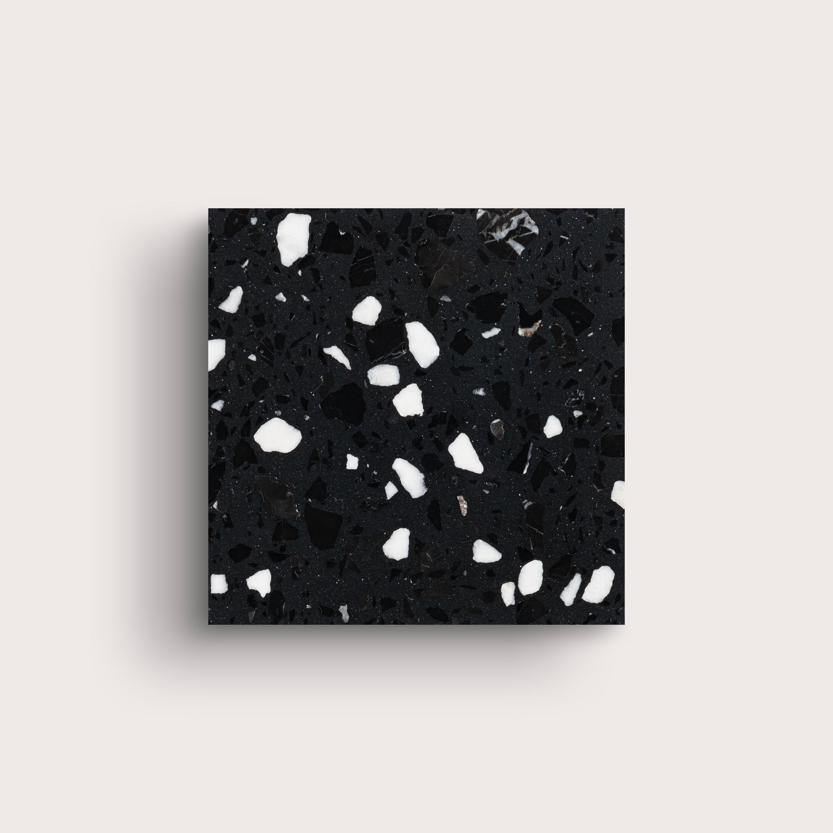 Black and white terrazzo tile in 6x6, pattern - Riad Tile