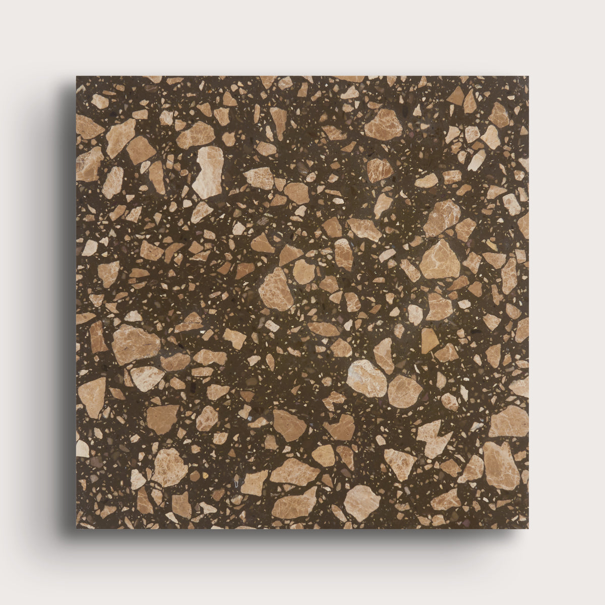 brown terrazzo tile