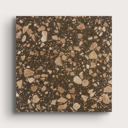 brown terrazzo tile