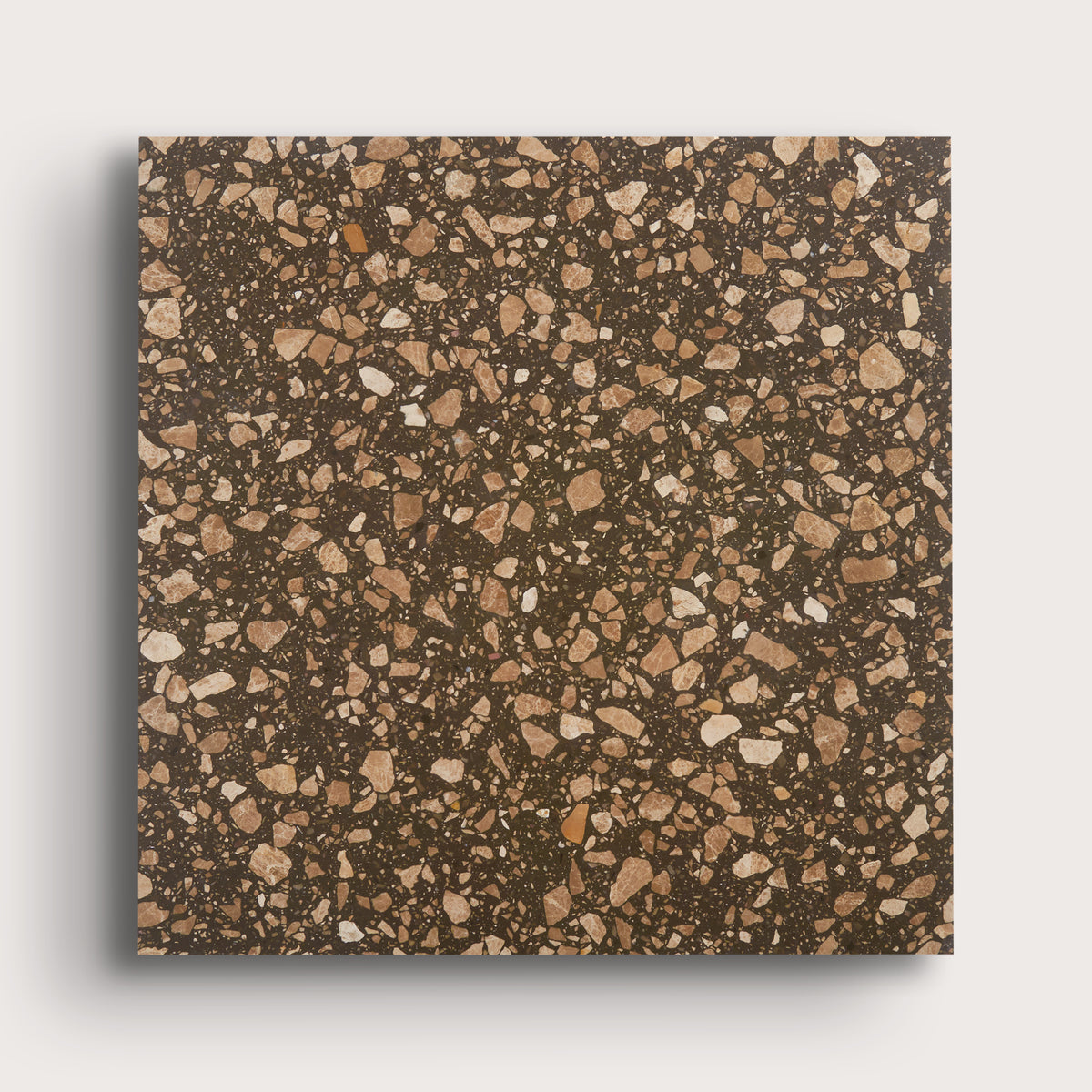 brown terrazzo tile