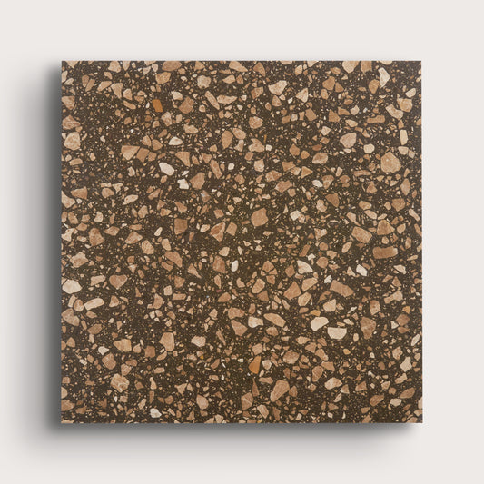 brown terrazzo tile