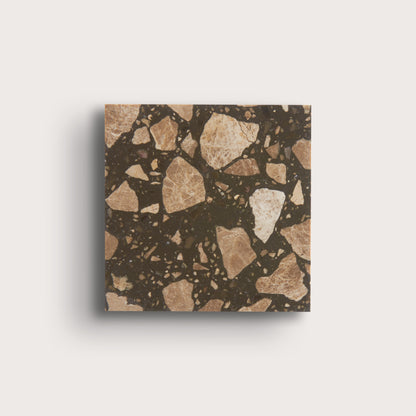 brown terrazzo tile