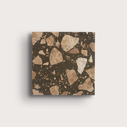 brown terrazzo tile