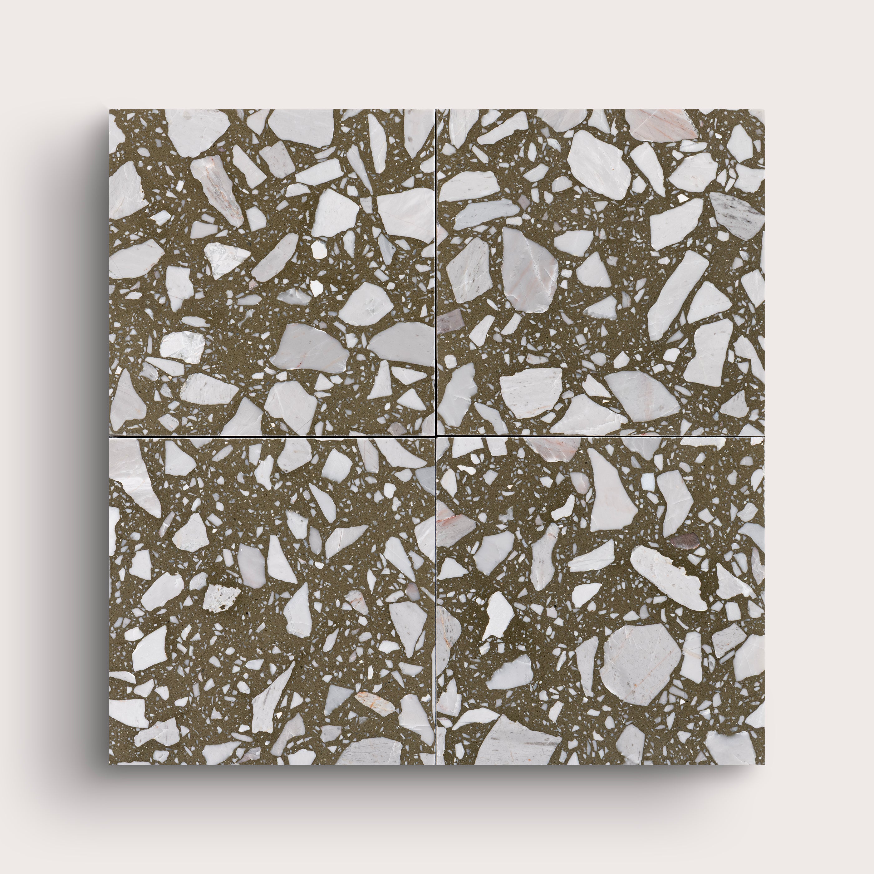 Terrazzo Square 6x6 tile, pattern, collage of four - Riad Tile