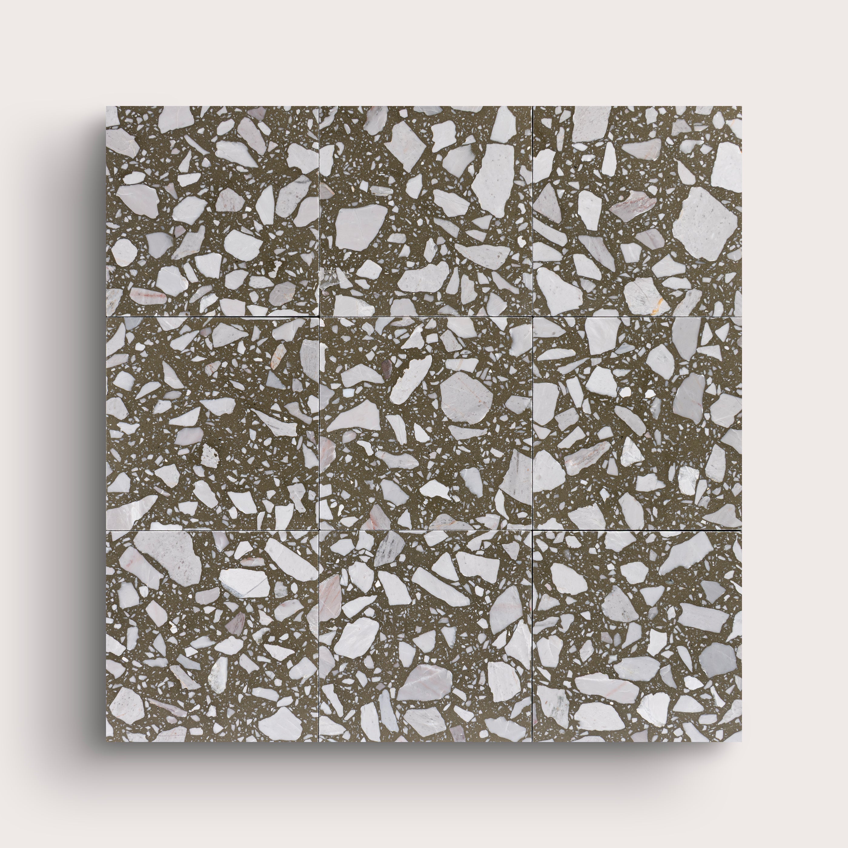 Terrazzo Square 6x6 tile, pattern, collage of nine - Riad Tile