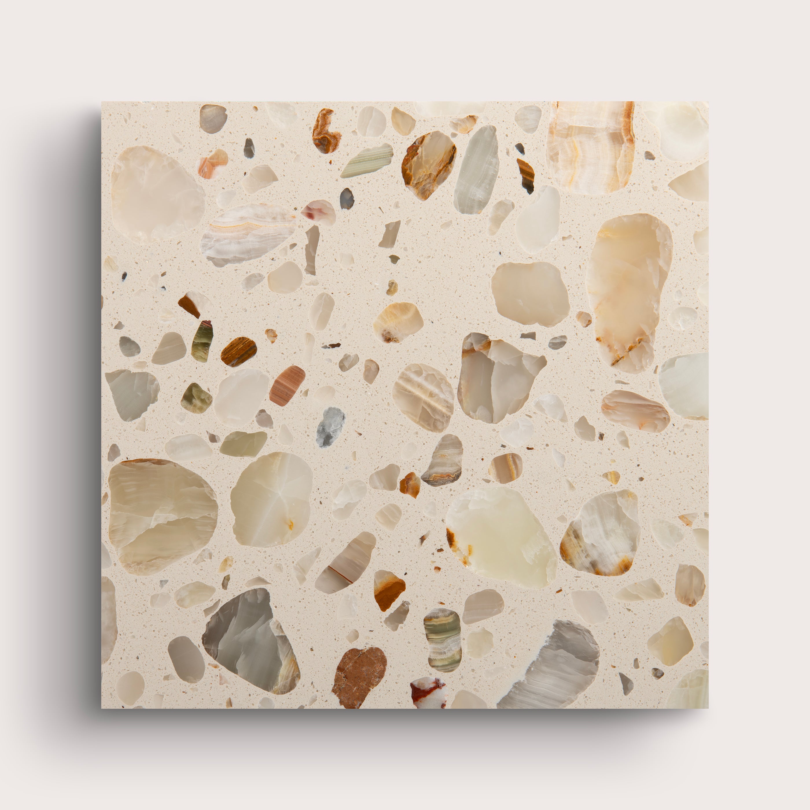 Terrazzo Tile, Matte, Square, 12x12, Neutral