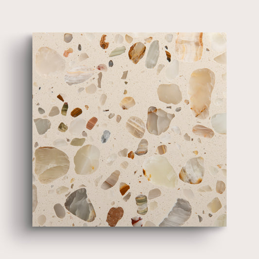 Terrazzo Tile, Matte, Square, 12x12, Neutral