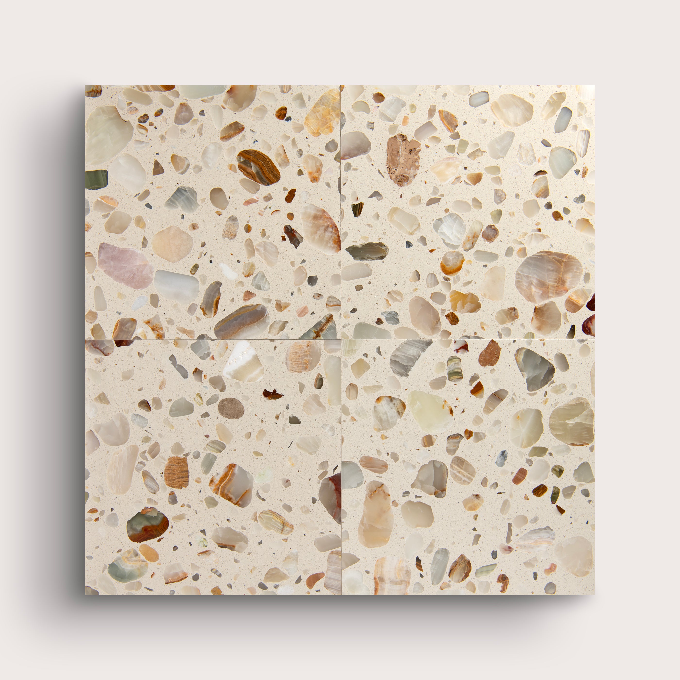Terrazzo Tile, Matte, Square, 12x12, Neutral