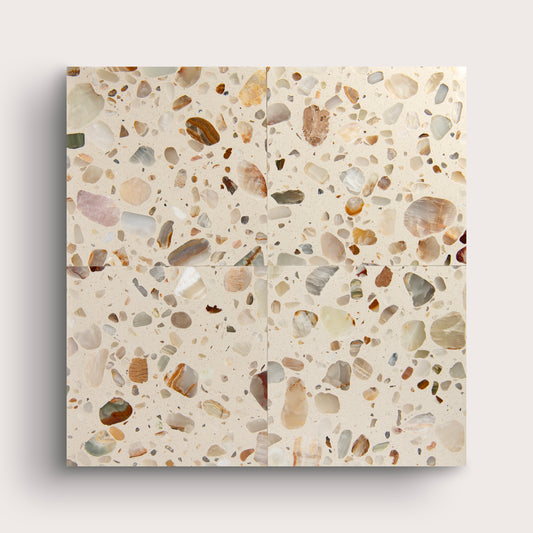 Terrazzo Tile, Matte, Square, 12x12, Neutral