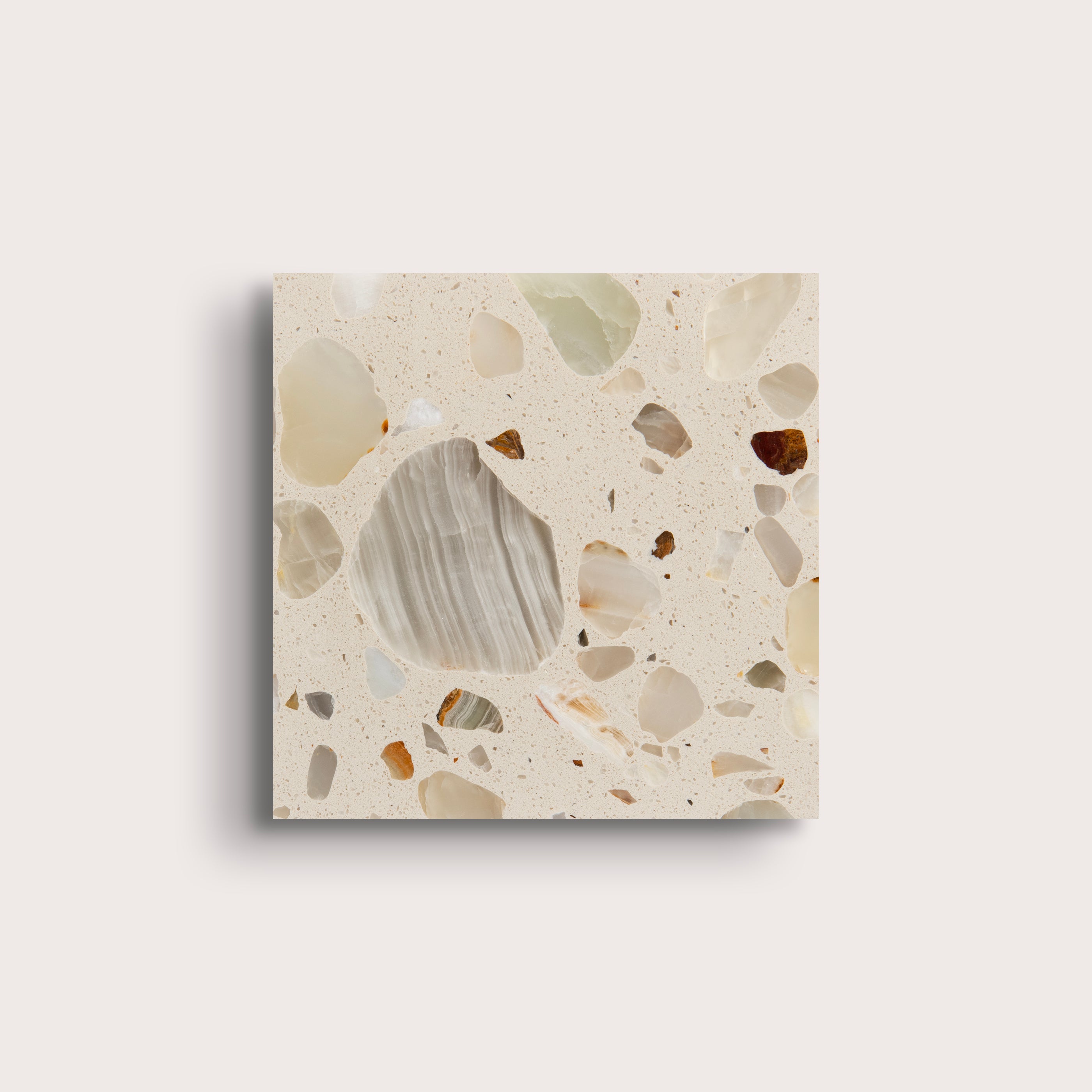 Terrazzo Tile, Matte, Square, 6x6, Neutral